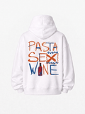 Pasta Sex Wine Hoodie White